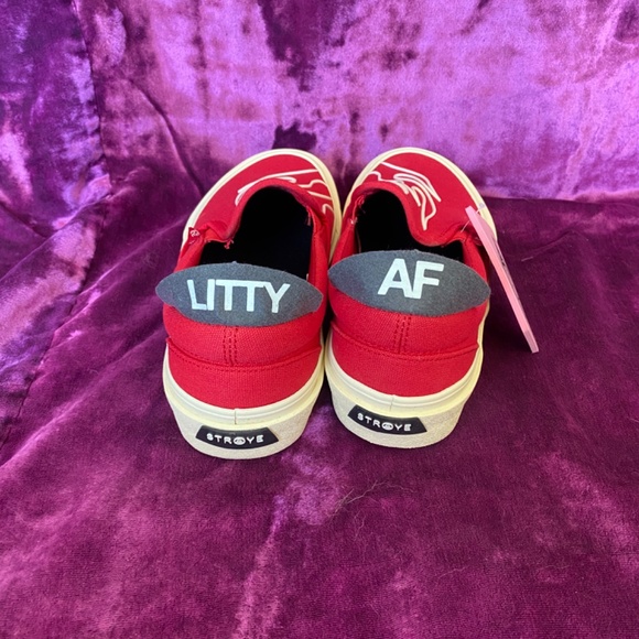 STRAYE Ventura slip-on skate shoes in Red Fuego - Picture 6 of 10